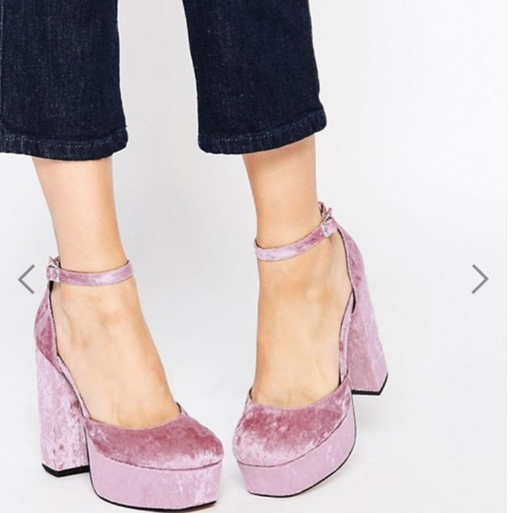 ASOS PABLO Platforms Mauve Velvet 4